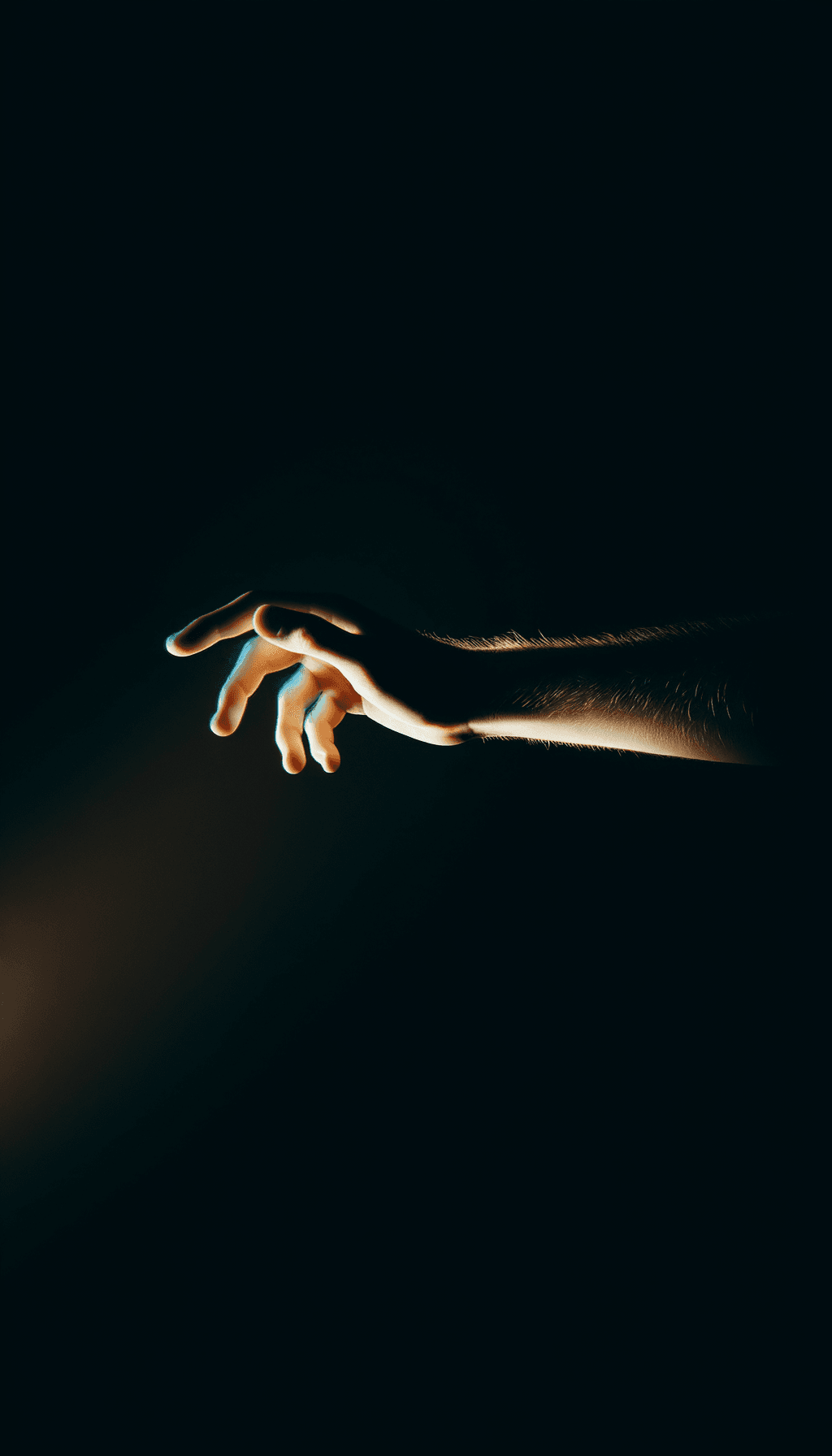 Your hand reaching toward connection