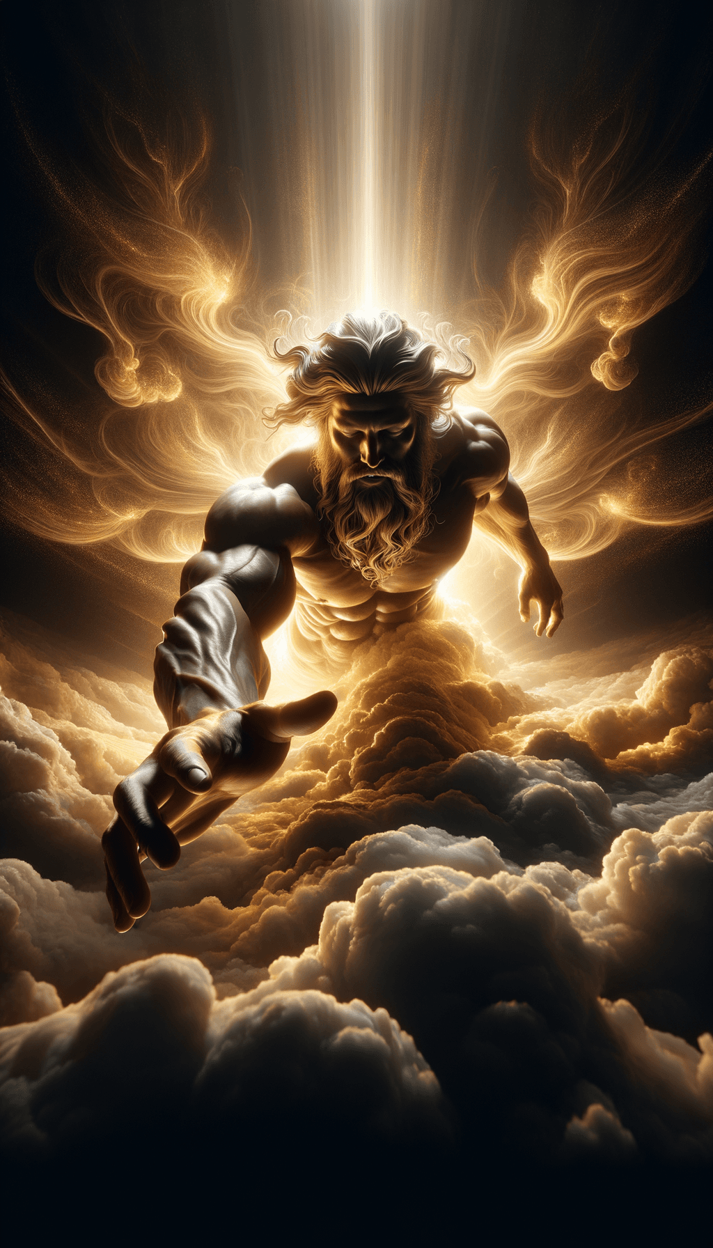 Divine presence reaching toward you